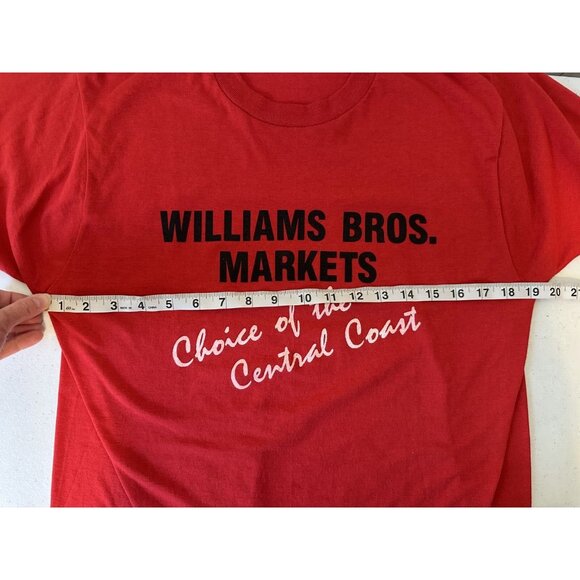 Williams Bros Brothers Grocery Markets VTG T shirt San Luis Obispo Central Coast - Picture 8 of 9